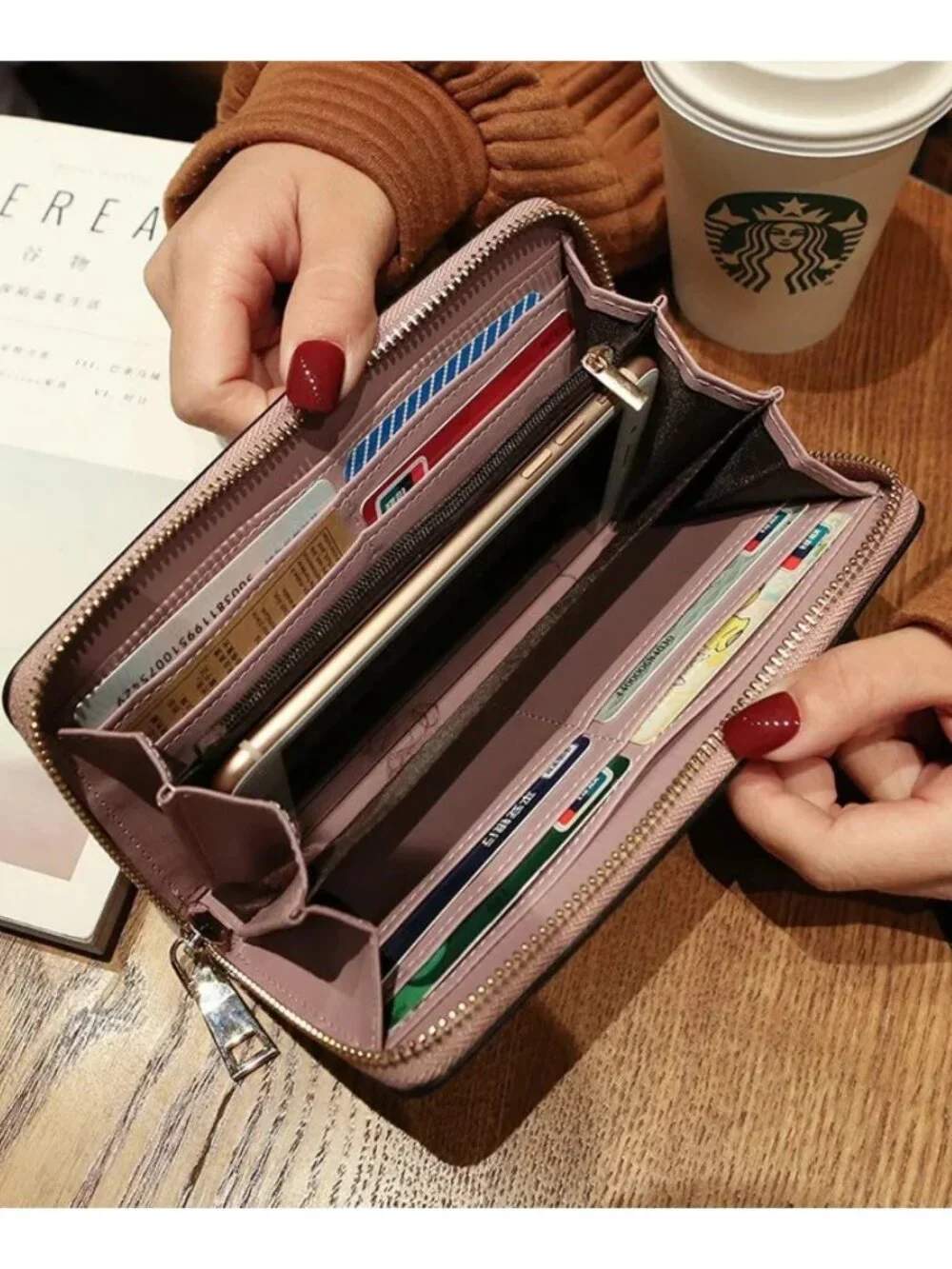Forever Better Women Multi-Card Large Wallet Smartphone Holder Coin wristlet